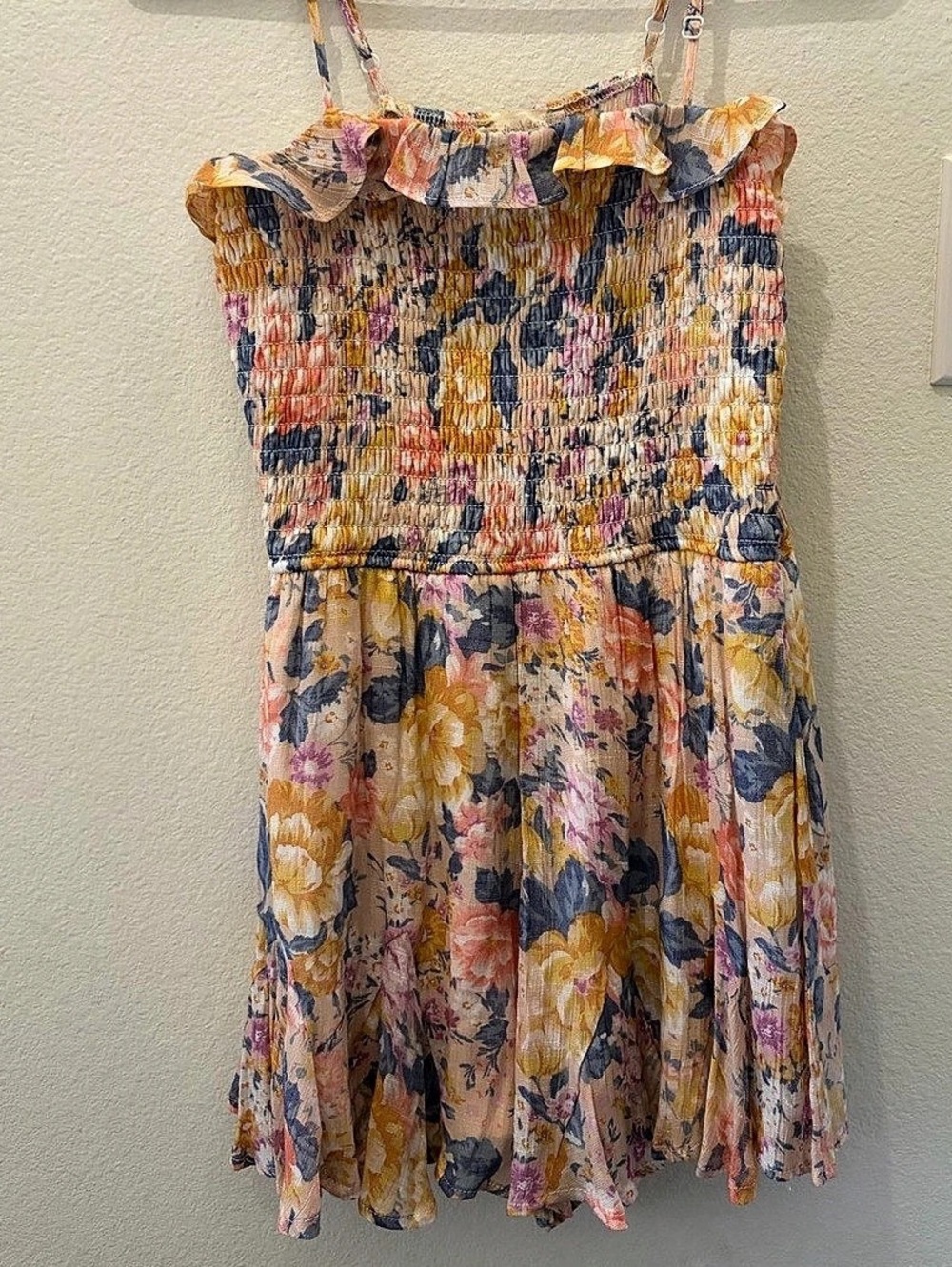 Altar’d State Floral Smocked Mini romper size medium